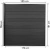 WPC-Sichtschutz Sarthe, Windschutz Zaun, Alu-Pfosten ~ 2er Set, 3,75m anthrazit Bild 5