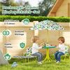 AIYAPLAY Garten-Kindersitzgruppe mit abnehmbarem Sonnenschirm, (Kindertisch mit 2 Klappstühlen, 4-tlg, Kindersitzgarnitur), für Kinder 2-5 Jahre, für Garten, Hinterhof, Terrasse Bild 4