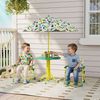 AIYAPLAY Garten-Kindersitzgruppe mit abnehmbarem Sonnenschirm, (Kindertisch mit 2 Klappstühlen, 4-tlg, Kindersitzgarnitur), für Kinder 2-5 Jahre, für Garten, Hinterhof, Terrasse Bild 2