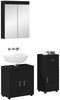 vidaXL Badezimmermöbel-Set TULUM 3 pcs Schwarz 60 x 34 x 63 cm 3398025 Bild 2