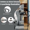 Symino Gaming Stuhl Racing Style 200 kg Belastbarkeit Vintage PU Leder Fußstütze Bild 5