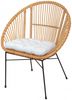 Rattansessel "Dasy" aus Rattan handgeflochten, incl. Sitzkissen Bild 2