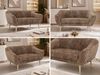 Polstersofa PIRS 2 Skandinavisches Sofa 2-Sitzer, Sofa mit Wellenfederung, Breite 140 cm, Buche Füße Hoher Sitzkomfort - Braun Cord Bild 2