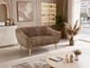 Polstersofa PIRS 2 Skandinavisches Sofa 2-Sitzer, Sofa mit Wellenfederung, Breite 140 cm, Buche Füße Hoher Sitzkomfort - Braun Cord Bild 4