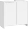Waschbeckenunterschrank, Unterschrank, Badezimmerschrank, Verstellbare Einlegeböden, Badschrank mit 2 Türen, Freistehend, Moderner, 30 x 60 x 60 cm, Weiß Bild 2