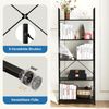 SURFOU Bücherregal Standregal Bookshelf Regal Stehend mit 5 Ebenen, Metallrahmen Freistehendes Regal Wohnzimmer Schlafzimmer Arbeitszimmer Bild 3