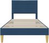 vidaXL Bettrahmen mit Kopfteil Blau 90 x 190 cm Stoff 42027557 Bild 4