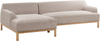 beliani 'SOSJO' Ecksofa, Stoff hellbraun, Linksseitig, 251 x 132 x 74 cm Bild 4