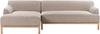 beliani 'SOSJO' Ecksofa, Stoff hellbraun, Linksseitig, 251 x 132 x 74 cm Bild 2