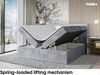 MEBLINI Boxspringbett ASPIN 160x200 cm mit Bettkasten und LED - H4/Hellgrau Samt Polsterbett - Doppelbett mit Topper & Taschenfederkern-Matratze Bild 3