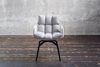 KAWOLA Esszimmerstuhl BARO Drehstuhl mit Armlehnen Stoff grau 86 x 65 x 59 cm Bild 2