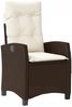 vidaXL 5-tlg. Garten-Essgruppe mit Kissen Braun Poly Rattan 3212773 Bild 5
