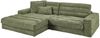 KAWOLA Sofa LANA Ecksofa Cord olivgrün Recamiere links 83 x 205 x 296 cm Bild 2