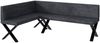 MEBLINI Eckbank für Esszimmer - Küchenbank - Essecke - Sitzecke Küche - TONI - X-Beine 142x196x87cm Links - Dunkelgrau Samt Bild 1