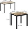 Esstisch Granny Eiche rustikal/Anthrazit 120 x 70 cm ausziehbar Vicco Bild 3