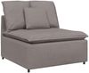 vidaXL Modulares Sofa mit Kissen Stoff Taupe 3321272 Bild 3