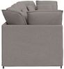 vidaXL Modulares Sofa mit Kissen Stoff Taupe 3321272 Bild 5