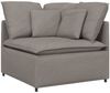 vidaXL Modulares Sofa mit Kissen Stoff Taupe 3321272 Bild 2