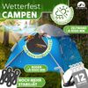 ELONEO Wurfzelt, 2-4 Personen Pop Up Zelt wasserdichtes Campingzelt schnellaufbau Zelt, Blau/Grau Bild 5