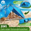 ELONEO Wurfzelt, 2-4 Personen Pop Up Zelt wasserdichtes Campingzelt schnellaufbau Zelt, Blau/Grau Bild 4