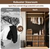 BlingBin Aufbewahrungsbox Langlebige Aufbewahrung Würfel Bin Organizer für Kleidung (3 Stück, 3 St, 30*30*30 cm), aus Stoff, Holzoptik, Griffloch, Faltbare Regalboxen Bild 3