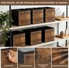 BlingBin Aufbewahrungsbox Langlebige Aufbewahrung Würfel Bin Organizer für Kleidung (3 Stück, 3 St, 30*30*30 cm), aus Stoff, Holzoptik, Griffloch, Faltbare Regalboxen Bild 2