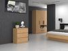 ibonto NACHTKOMMODE HANDWERKLICHE EICHE mit 3 Schubladen (H 75 x T 40 x B 70 cm) Bild 5
