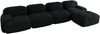 4-Sitzer Ecksofa,32D hochelastischer Polsterung rutschfest mit Chaiselongue extra-breite Armlehnen frei kombinierbar ohne Montage für Büro Wohnzimmer und Heimkino,Black, Bild 5