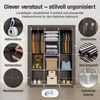 Coemo faltbarer Kleiderschrank 130 x 45 x 175 cm Stoffschrank BRAUN Bild 3