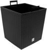 Prosperplast 'Rato' Blumentopf, Polyrattan, Anthrazit, 40 x 40 x 40,8 cm, 37 Liter Bild 3