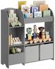 Songmics Bücherregal Kinderregal, Spielzeugregal mit 2 Aufbewahrungsboxen Bild 2
