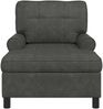 vidaXL Lounge-Liege mit Kissen Schwarz 91 x 157 x 91 cm Kunstleder 42022917 Bild 4
