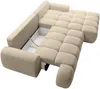 Vente-unique - FARNETA Sofa Stoff Schokoladenbraun - B 177 cm x H 86 cm x L 280 cm Bild 5
