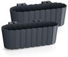 Spetebo Pflanzschale Balkon Blumenkasten mit Halterung 39 x 13 cm (Set, 2 St, Balkon Blumenkästen), Kunststoff Geländer Pflanztopf in anthrazit Bild 4