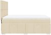 vidaXL Boxspringbett mit Matratze Creme 160x200 cm Stoff 3291717 Bild 5