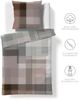 Fleuresse Mako-Satin Bettwäsche 240x220 Karo grau braun taupe 114569-07 Bild 3