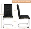 Yaheetech 2er Set Schwingstuhl mit U-förmigem Metalluntergestell, 59 x 40,5 x 98,5 cm, Schwarz Bild 4