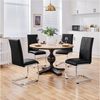 Yaheetech 2er Set Schwingstuhl mit U-förmigem Metalluntergestell, 59 x 40,5 x 98,5 cm, Schwarz Bild 2