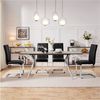 Yaheetech 2er Set Schwingstuhl mit U-förmigem Metalluntergestell, 59 x 40,5 x 98,5 cm, Schwarz Bild 3