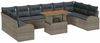 vidaXL Garten-Sofa-Set mit Kissen 11 pcs Grau 3349635 Bild 2