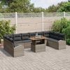vidaXL Garten-Sofa-Set mit Kissen 11 pcs Grau 3349635 Bild 3