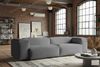 KAWOLA Sofa CELESTE 4-Sitzer mit Hocker Cord grau 72 x 114 x 302 cm Bild 4