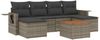 vidaXL 7-tlg. Garten-Sofagarnitur mit Kissen Grau Poly Rattan 3257019 Bild 2
