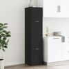 vidaXL Apothekerschrank Schwarz 40x41x174,5 cm Holzwerkstoff 3309646 Bild 3