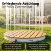 STEELSØN 'Samaya' Bodendusche rund, Gartendusche hellbraun/silber, Campingdusche wetterfest, Saunadusche, Fontänenhöhe bis zu 4m, inkl. Fußrad Bild 5