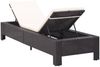 vidaXL Sonnenliege mit Auflage Schwarz Poly Rattan 46234 Bild 3