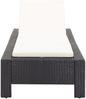 vidaXL Sonnenliege mit Auflage Schwarz Poly Rattan 46234 Bild 5
