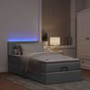 vidaXL Ottomane Bett mit Matratze & LEDs Hellgrau 90x200 cm Stoff 3312194 Bild 3