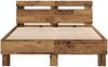 vidaXL Bettrahmen mit LED Altholz 120 x 190 cm Holzwerkstoff 3333957 Bild 5