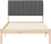 vidaXL Bettgestell mit gepolstertem Kopfteil Dunkelgrau 100 x 200 cm 878070 Bild 5